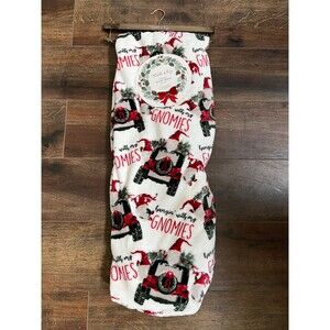 NWT Christmas Jeep Wrangler Santa Gnome HANGING WITH MY GNOMIES 50” x 70” throw